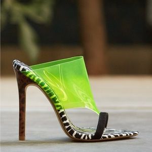 Shoe Dazzle multi animal, dress sandal